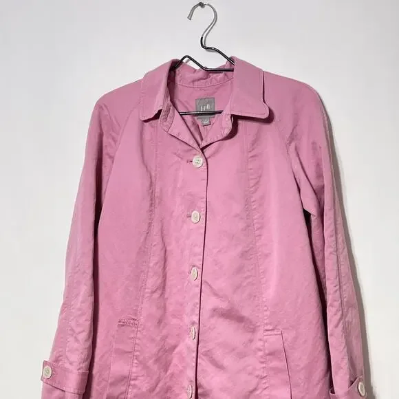 J. Jill Lightweight Jacket Womens Small Dusty Pink Linen Blend Lined Spring Coat - Picture 9 of 11
